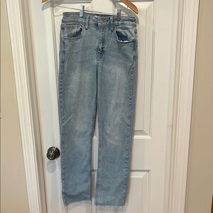 Light Blue Denim Jeans, waist 27, slimmer/straight leg fit